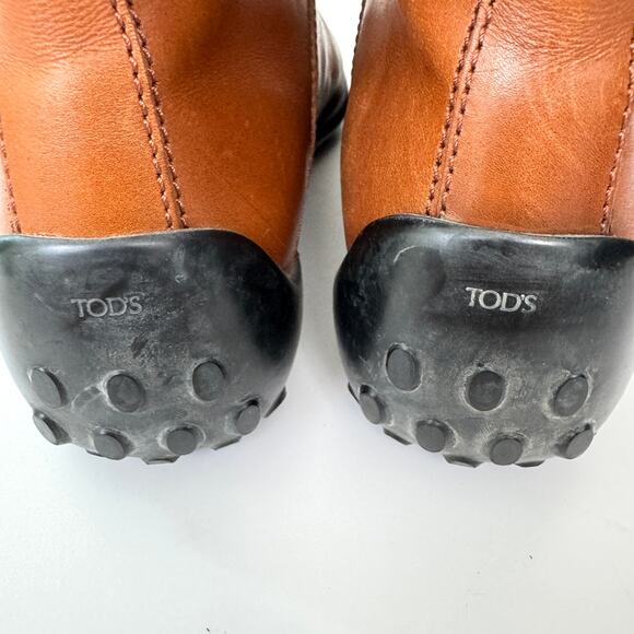 Tod's Womens Combat Boot Size 36/ 6 Leather Lace Up Neutral Biker Classic Brown - Picture 7 of 12